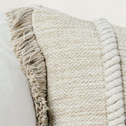 Classic Home Lucera 22x22 inch natural accent pillow featuring soft fabric and plush filling, ideal for decorative sofa or bed decor.