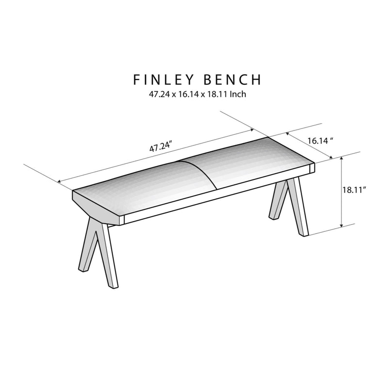 Chad - Bench - Brown / Tan - R&R Furniture Gallery (Fountain Valley, CA)