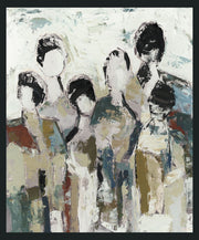 6 People - 48" x 72" Painting By Buddy Whitlock - Light Brown / White - R&R Furniture Gallery (Fountain Valley, CA)