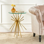 Table With Sunburst Design - Gold - R&R Furniture Gallery (Fountain Valley, CA)