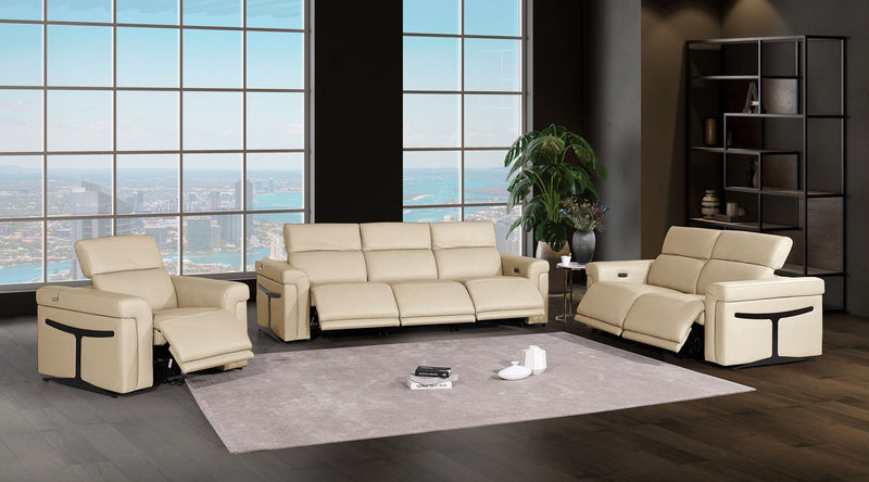 1126 - 6-Piece Modular Power Reclining Sofa, Loveseat & Chair Set In With 6 Power Recliners & Power Headrests