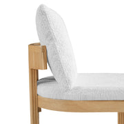 Pair of Noble House indoor dining chairs set, featuring wooden frames and cushioned seats for stylish kitchen or dining room seating.