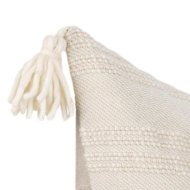 York - 26" x 26" Pillow - Natural / Ivory