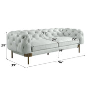 Ragle - Sofa - Vintage White Top Grain Leather - R&R Furniture Gallery (Fountain Valley, CA)