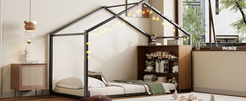 Bed House Frame With Shelves And Lights - R&R Furniture Gallery (Fountain Valley, CA)