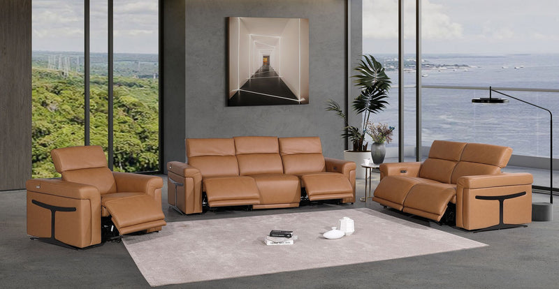 1126 - 6-Piece Modular Power Reclining Sofa, Loveseat & Chair Set In With 5 Power Recliners & Power Headrests