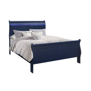 Charlston - Modern Sleigh Design Bed With LED - R&R Furniture Gallery (Fountain Valley, CA)