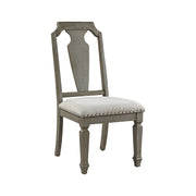 Zumala - Side Chair (Set of 2) - Beige Linen & Weathered Oak - R&R Furniture Gallery (Fountain Valley, CA)