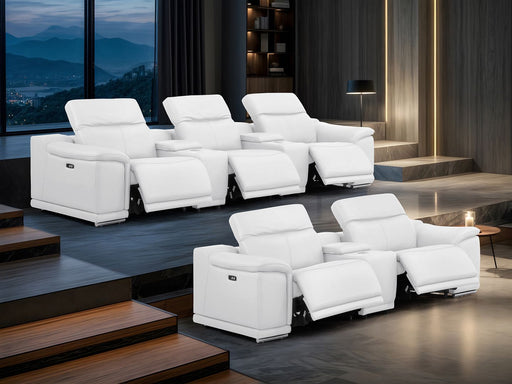 2679 - Power Reclining Sofa And Loveseat In Genuine Leather (5 Recliners With Power Headrests & 3 Consoles) - R&R Furniture Gallery (Fountain Valley, CA)
