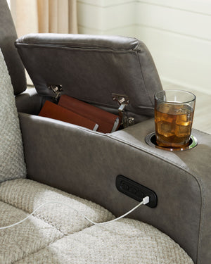 WhipLash - Power Reclining Sofa With Adj Headrest - Sisal - R&R Furniture Gallery (Fountain Valley, CA)