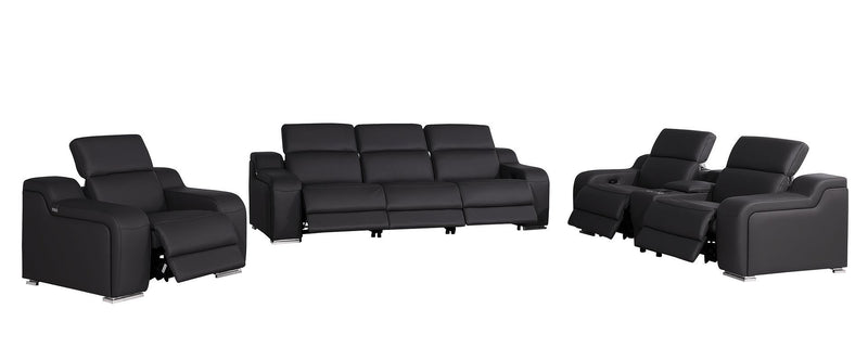 1116 - 7-Piece Modular Power Reclining Sofa, Loveseat & Chair Set In With 6 Power Recliners & Power Headrests