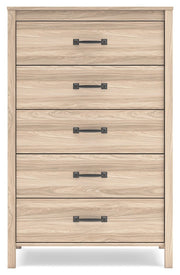 Battelle - Five Drawer Chest - Tan - R&R Furniture Gallery (Fountain Valley, CA)