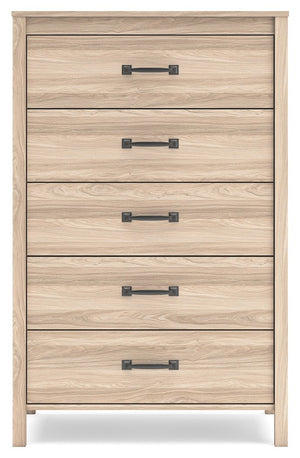 Battelle - Five Drawer Chest - Tan - R&R Furniture Gallery (Fountain Valley, CA)