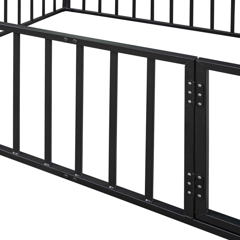 Metal Floor Bed Frame With Fence And Door - R&R Furniture Gallery (Fountain Valley, CA)