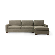 Classic Home Coburn stationary chaise sofa with plush cushions and modern design, shown in a cozy living room setting.