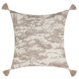 Natural stonework accent pillow, 22x22 inches, by Classic Home, with textured fabric and neutral tones for decorative comfort.