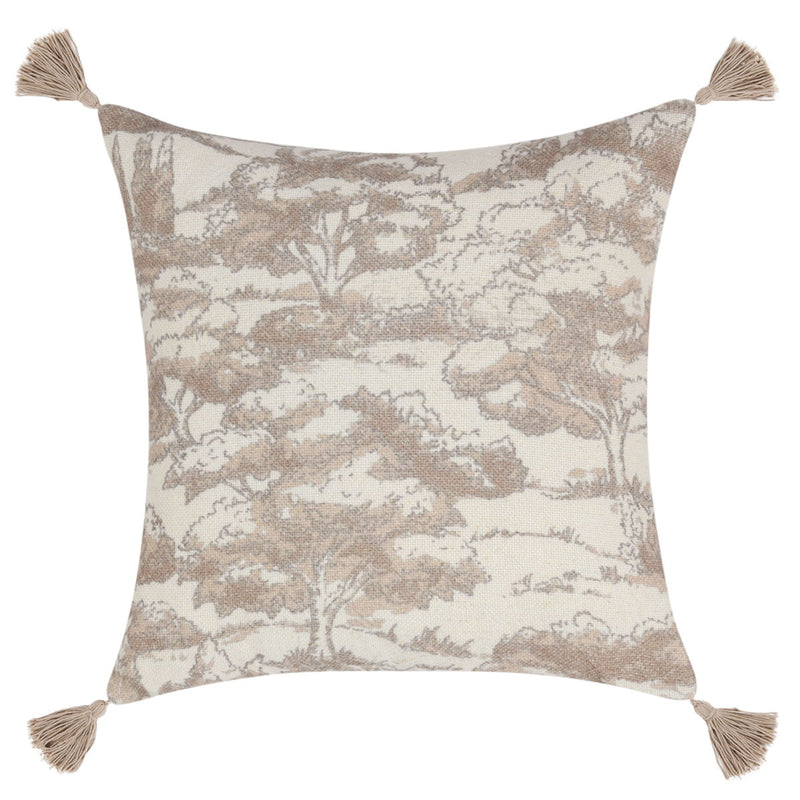 Natural stonework accent pillow, 22x22 inches, by Classic Home, with textured fabric and neutral tones for decorative comfort.