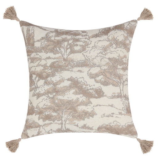 Natural stonework accent pillow, 22x22 inches, by Classic Home, with textured fabric and neutral tones for decorative comfort.