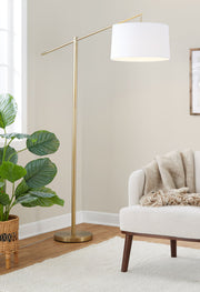 Lumi Source Casper contemporary floor lamp with sleek design, standing tall with a modern style in a well-lit living room.