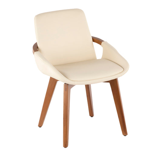 Lumi Source Cosmo Mid Century Side Chair with wooden legs and upholstered seat in a modern design.