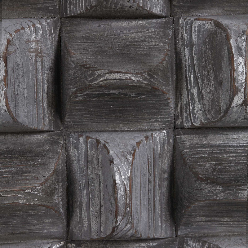 Uttermost Pickford wood wall decor featuring rustic, handcrafted wooden panels arranged in an artistic wall art display.