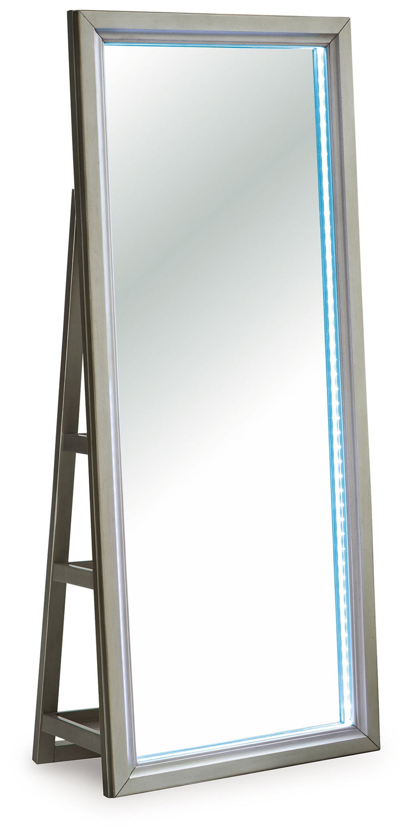 Evesen - Floor Standing Mirror With Storage - Champagne - R&R Furniture Gallery (Fountain Valley, CA)