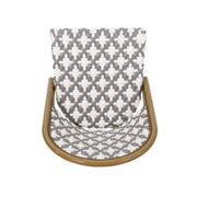 Noble House French Bistro Chair with rattan seat and aluminum frame, armless design, suitable for indoor or outdoor dining spaces.