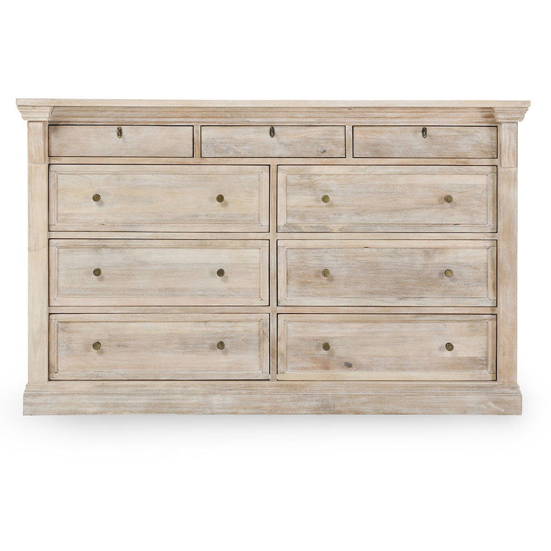 Adelaide - 9 Drawer Dresser - Natural Cream Wash - R&R Furniture Gallery (Fountain Valley, CA)