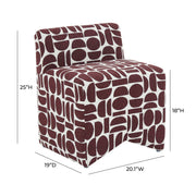 Pippa - Geometric Jacquard Weave Stool - R&R Furniture Gallery (Fountain Valley, CA)