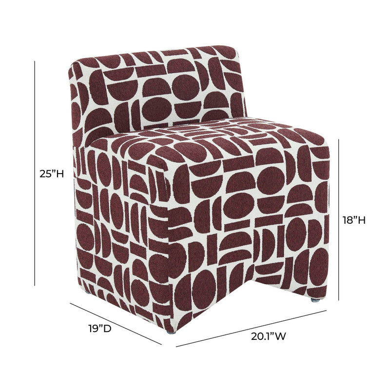 Pippa - Geometric Jacquard Weave Stool - R&R Furniture Gallery (Fountain Valley, CA)