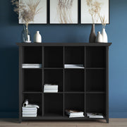 Simpli-Home Acadian handcrafted cube storage organizer with multiple compartments for versatile home organization.