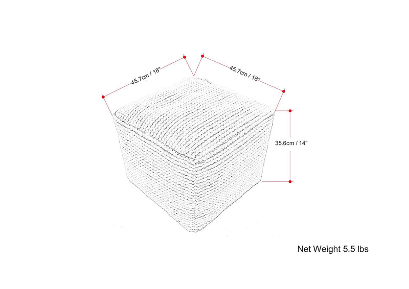 Eastmont - Outdoor / Indoor Pouf - Cream - R&R Furniture Gallery (Fountain Valley, CA)