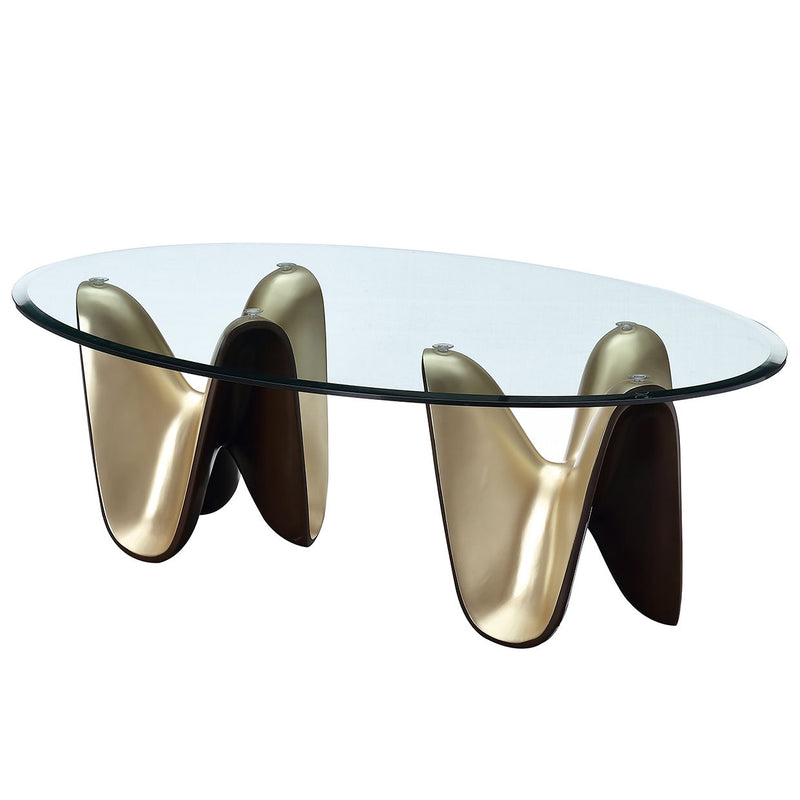 Houston - Cocktail Table - Brushed Gold - R&R Furniture Gallery (Fountain Valley, CA)