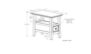 Amherst - Narrow Side Table - Hickory Brown - R&R Furniture Gallery (Fountain Valley, CA)