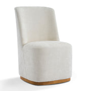 Set of two Noble House indoor upholstered dining chairs with cushioned seats and wooden legs, modern and comfortable for dining rooms.