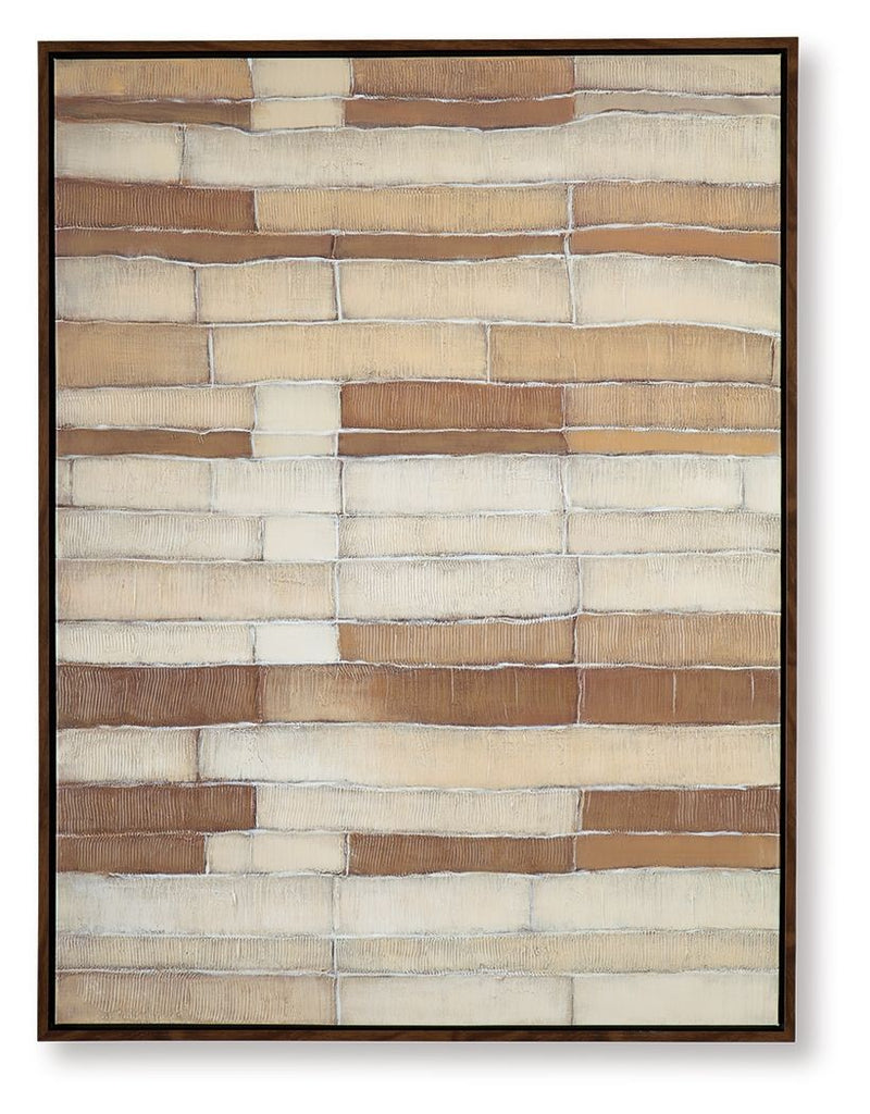 Kalanmore - Wall Art - Brown / Tan / White - R&R Furniture Gallery (Fountain Valley, CA)