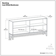Banting - Low Wide Bookcase - Walnut Brown - R&R Furniture Gallery (Fountain Valley, CA)