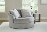 Casselbury - Oversized Swivel Accent Chair - Cement - R&R Furniture Gallery (Fountain Valley, CA)