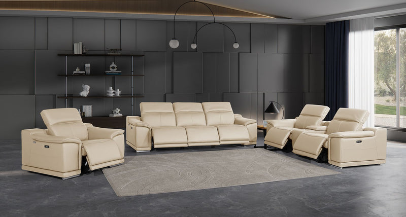9762 - 7-Piece Modular Power Reclining Sofa, Loveseat And Chair Set With 6 Power Recliners In