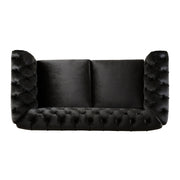 Chesterfield Loveseat Sofa, 2 Person Rolled Arm Upholstered Couch - R&R Furniture Gallery (Fountain Valley, CA)