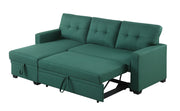 Upholstered Pull Out Sectional Sofa With Chaise - R&R Furniture Gallery (Fountain Valley, CA)