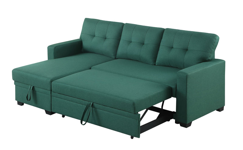 Upholstered Pull Out Sectional Sofa With Chaise - R&R Furniture Gallery (Fountain Valley, CA)