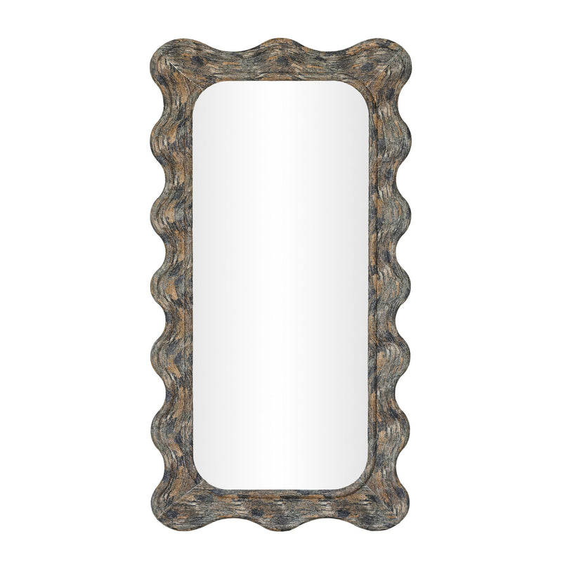 Charlene - 39" x 75" Squiggle Wall Mirror - Watercolor Print
