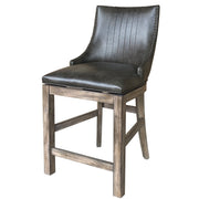 Lodge Dining - Faux Leather Swivel Counter Sling Chair (Set of 2) - Siltstone - R&R Furniture Gallery (Fountain Valley, CA)