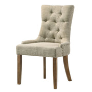 Yotam - Side Chair (Set of 2) - Beige Fabric & Salvaged Oak - R&R Furniture Gallery (Fountain Valley, CA)
