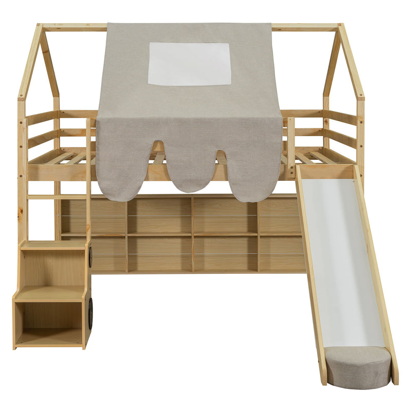 Loft Bed With House Shaped Frame And Tent - R&R Furniture Gallery (Fountain Valley, CA)