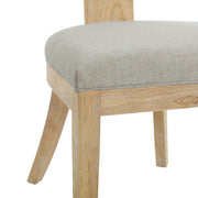 Contemporary Fabric Upholstered Side Dining Chairs Set With Curved Back - R&R Furniture Gallery (Fountain Valley, CA)