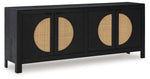 Cliffiings - Accent Cabinet - Black / Natural - R&R Furniture Gallery (Fountain Valley, CA)
