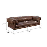 Jaron - Sofa - Mocha Top Grain Leather - R&R Furniture Gallery (Fountain Valley, CA)