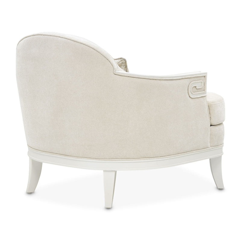 La Marisia - Chenille Matching Chair - Tranquil / Creamy Pearl - R&R Furniture Gallery (Fountain Valley, CA)